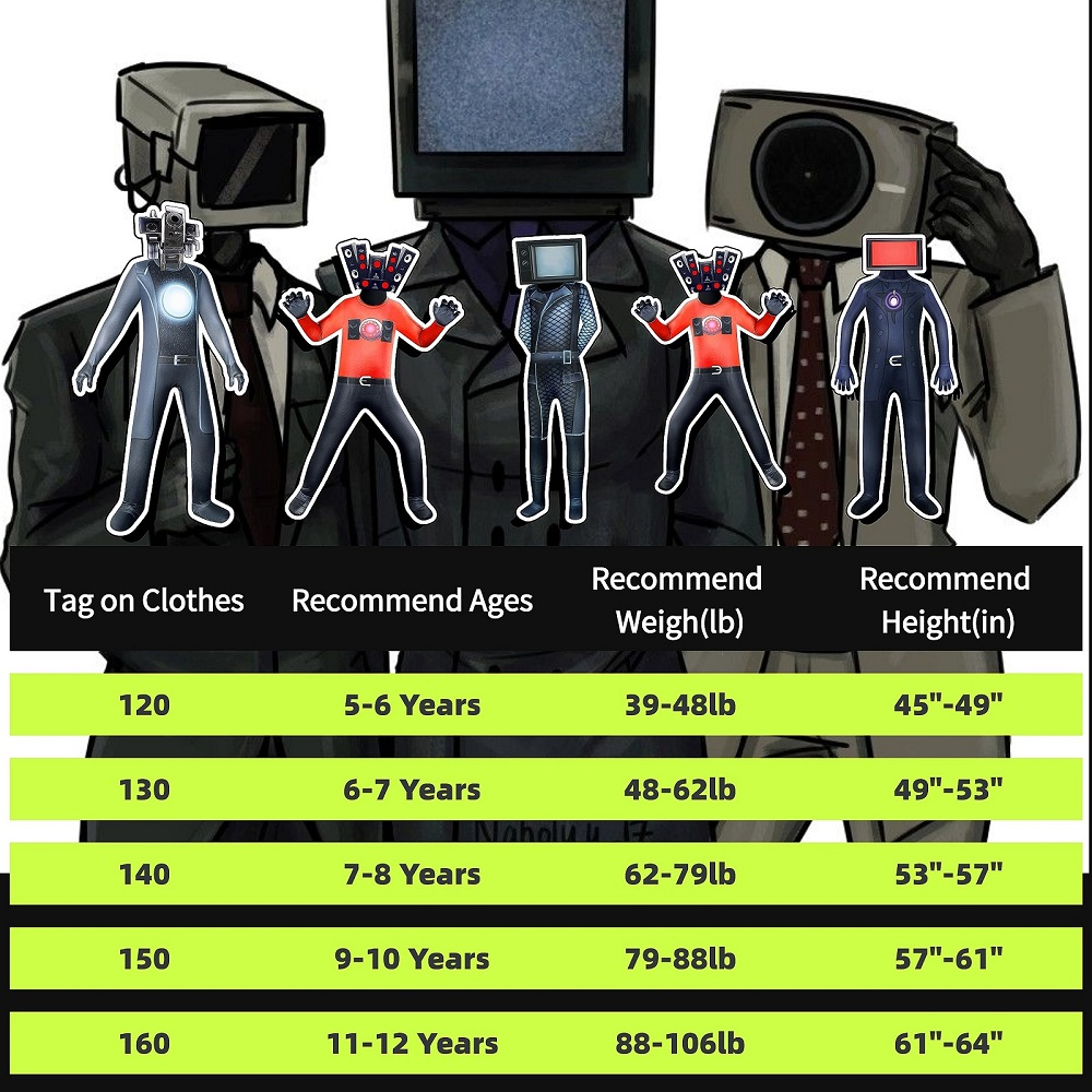 Skibidi Bộ Đồ Hóa Trang Nhân Vật Trong Game toilet Độc Đáo Cho Bé