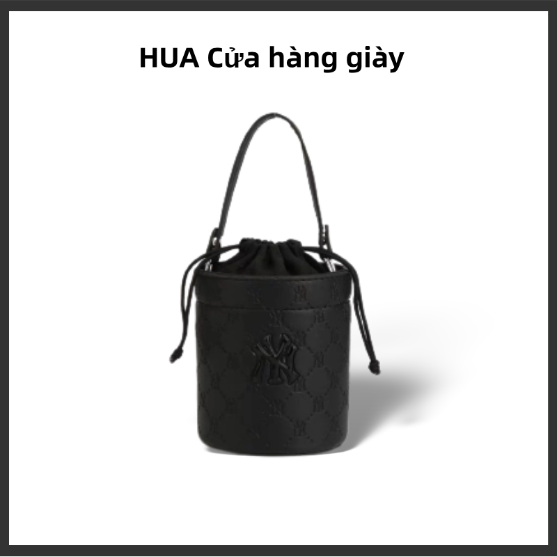 HUAHUA Túi Đeo Chéo Màu Đen Nhám Phong Cách MLB Hàn Quốc Thời Trang Cao Cấp