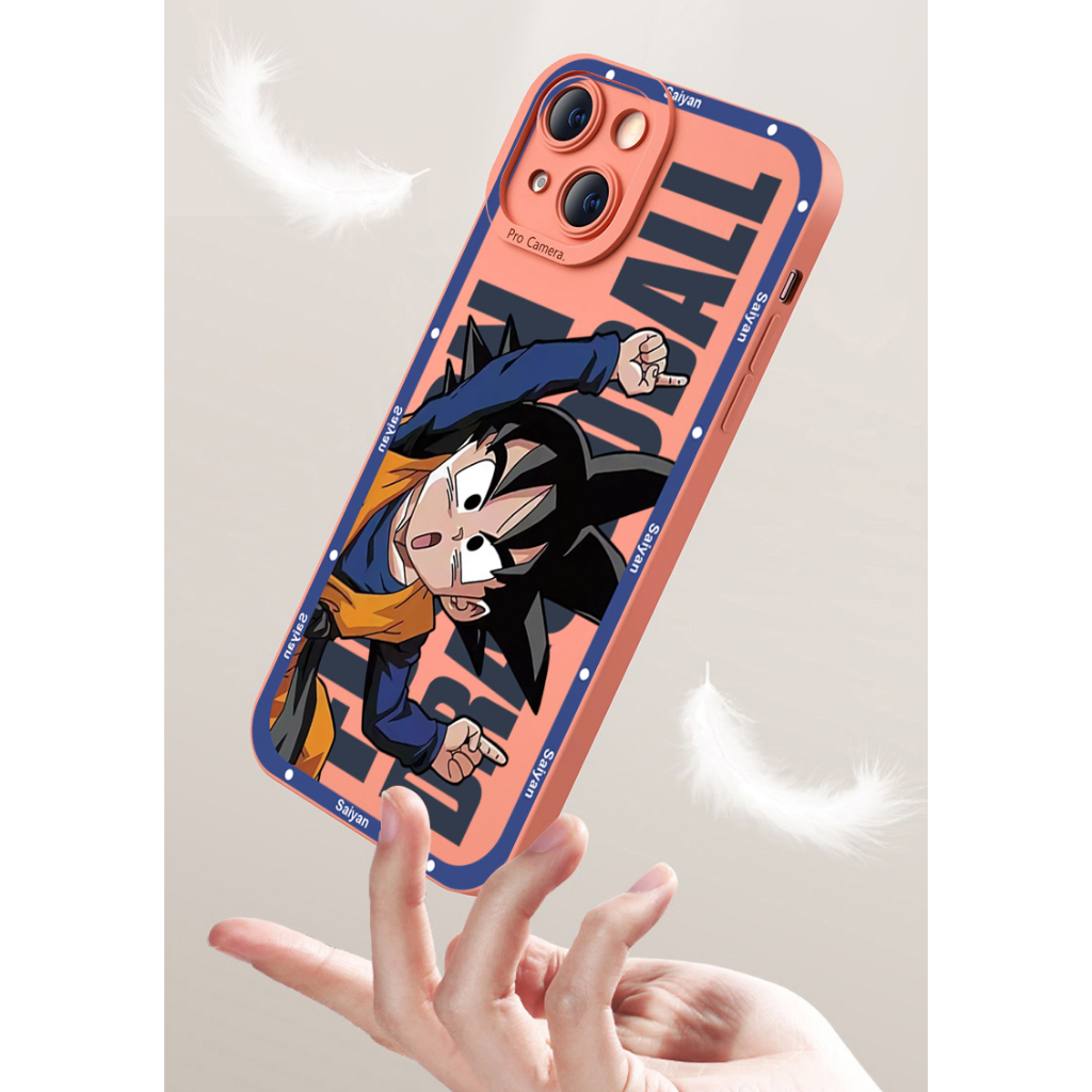 Bao Da Điện Thoại Viền Vuông Hình dragon ball Cho iphone 15 pro max 11 pro xs max 8 7 plus se2 se3 2020 Ốp