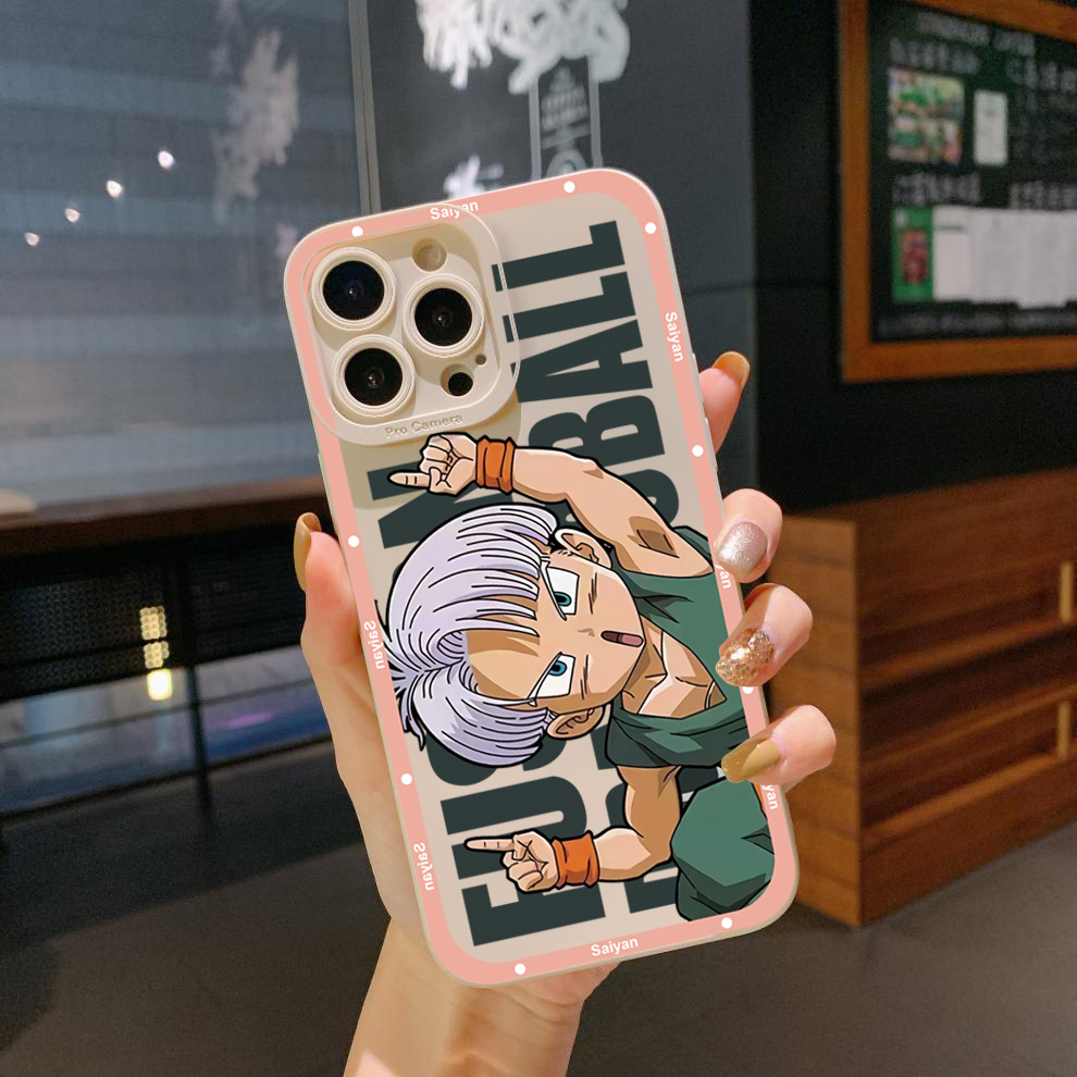 Bao Da Điện Thoại Viền Vuông Hình dragon ball Cho iphone 15 pro max 11 pro xs max 8 7 plus se2 se3 2020 Ốp