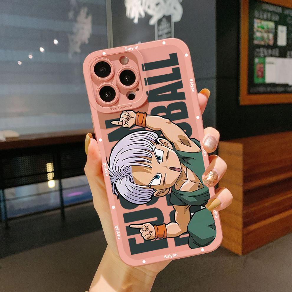 Bao Da Điện Thoại Viền Vuông Hình dragon ball Cho iphone 15 pro max 11 pro xs max 8 7 plus se2 se3 2020 Ốp