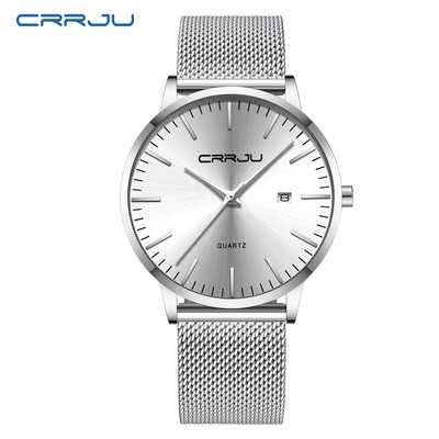 Crrju Đồng Hồ quartz Chạy Kim Siêu Mỏng Chất Liệu Thép Không Gỉ 2172 x