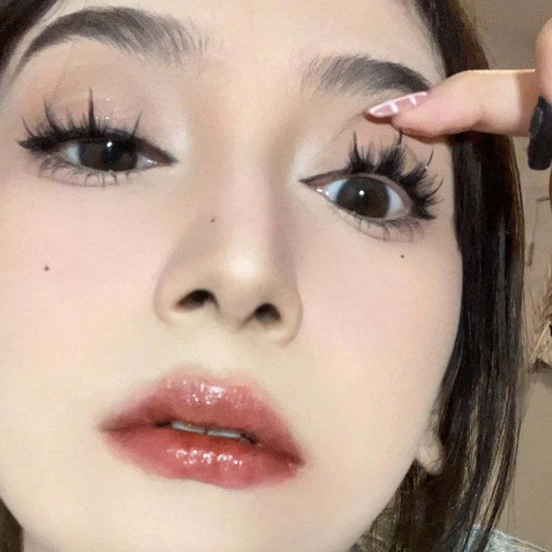 Sweet Mint Hộp lông mi giả 10 hàng dáng gai lúa mì dày dặn tự nhiên có keo và nhíp