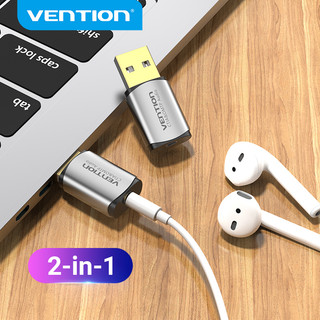 Card âm thanh VENTION gắn ngoài USB 2 trong 1 cho loa máy tính