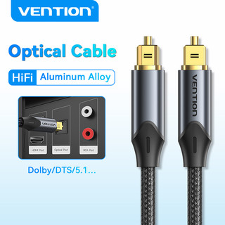 Cáp âm thanh sợi quang toslink Vention cổng s / pdif chất liệu pvc bện sợi cotton cho ps4 / xbox / tv / s
