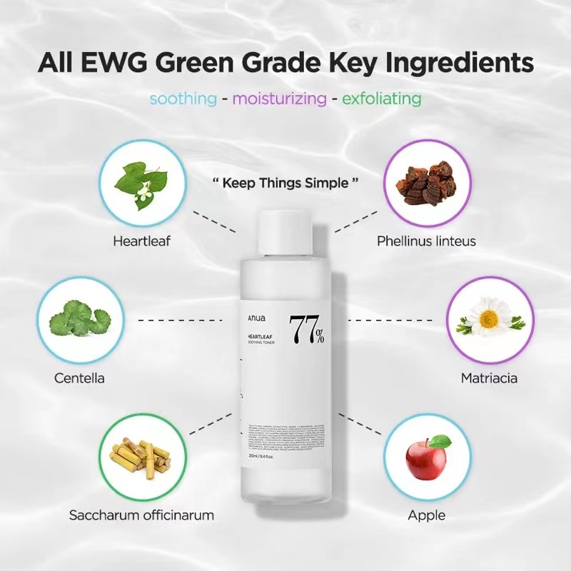Toner ANUA chiết xuất diếp cá làm dịu da Heartleaf 77% daily relief lotion 250ml