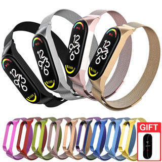 Dây Đeo Inox Cho Đồng Hồ Thông Minh Xiaomi Mi Band 8 7 6 5 4 3