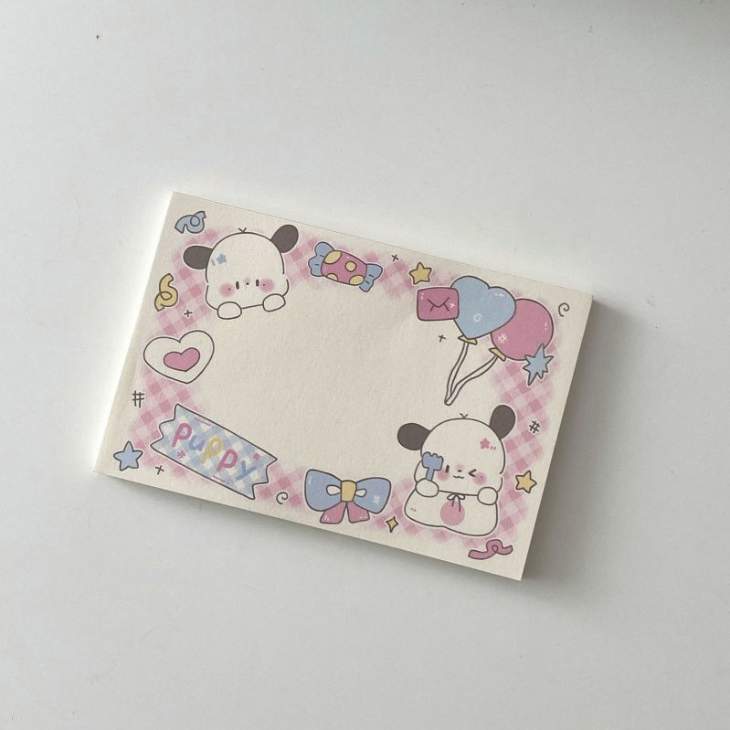 1 Sổ Ghi Chú mini Dán Trang Trí Hình Chú Cún Dễ Thương