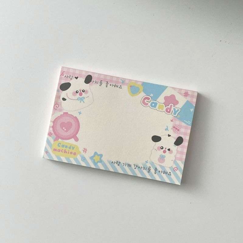 1 Sổ Ghi Chú mini Dán Trang Trí Hình Chú Cún Dễ Thương
