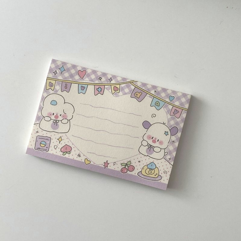 1 Sổ Ghi Chú mini Dán Trang Trí Hình Chú Cún Dễ Thương