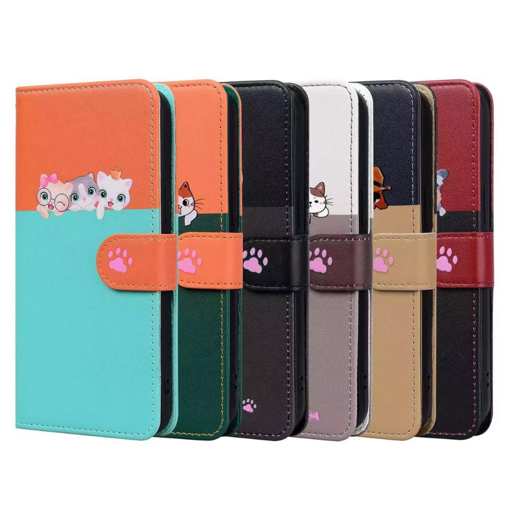 Bao Da Điện Thoại Nắp Lật In Hình Thú Cưng Hoạt Hình Cho redmi note 12 pro 5g note12 Ốp