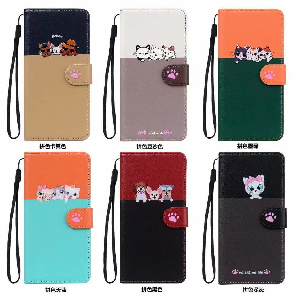 Bao Da Điện Thoại Nắp Lật In Hình Thú Cưng Hoạt Hình Cho redmi note 12 pro 5g note12 Ốp