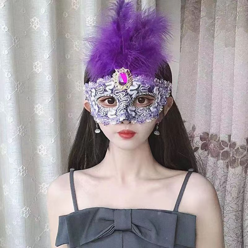Mặt Nạ Lông Vũ Hóa Trang halloween