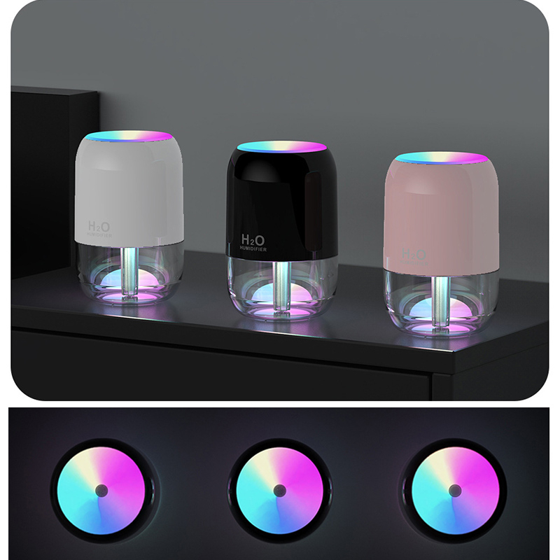 Guyshero Máy Lọc Không Khí mini 220ml Có Đèn led 7 Màu Sắc