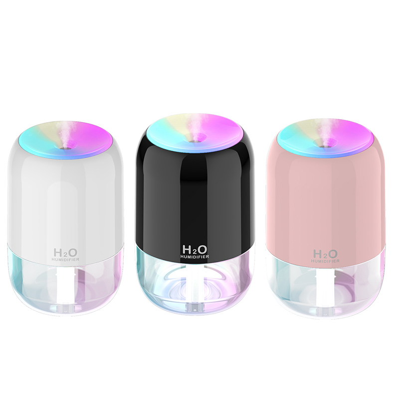 Guyshero Máy Lọc Không Khí mini 220ml Có Đèn led 7 Màu Sắc