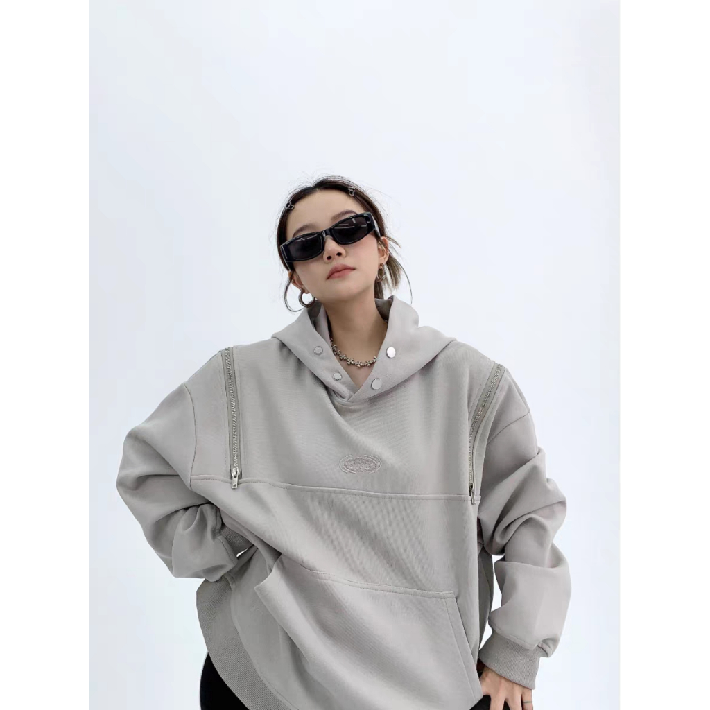 Áo Hoodie Dáng Rộng Phong Cách Đường Phố Mỹ Cá Tính Cho Nam