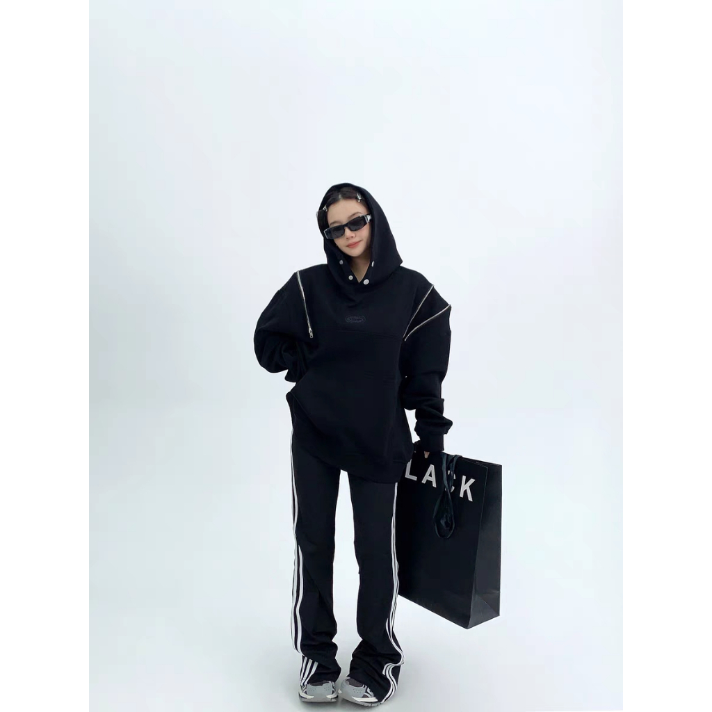 Áo Hoodie Dáng Rộng Phong Cách Đường Phố Mỹ Cá Tính Cho Nam