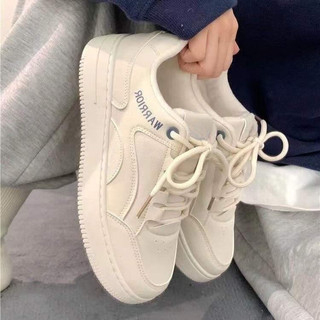 Giày trắng nữ, mềm mại, thoải mái và thoáng khí, giày thể thao thông thường, giày đế dày phiên bản hàn quốc