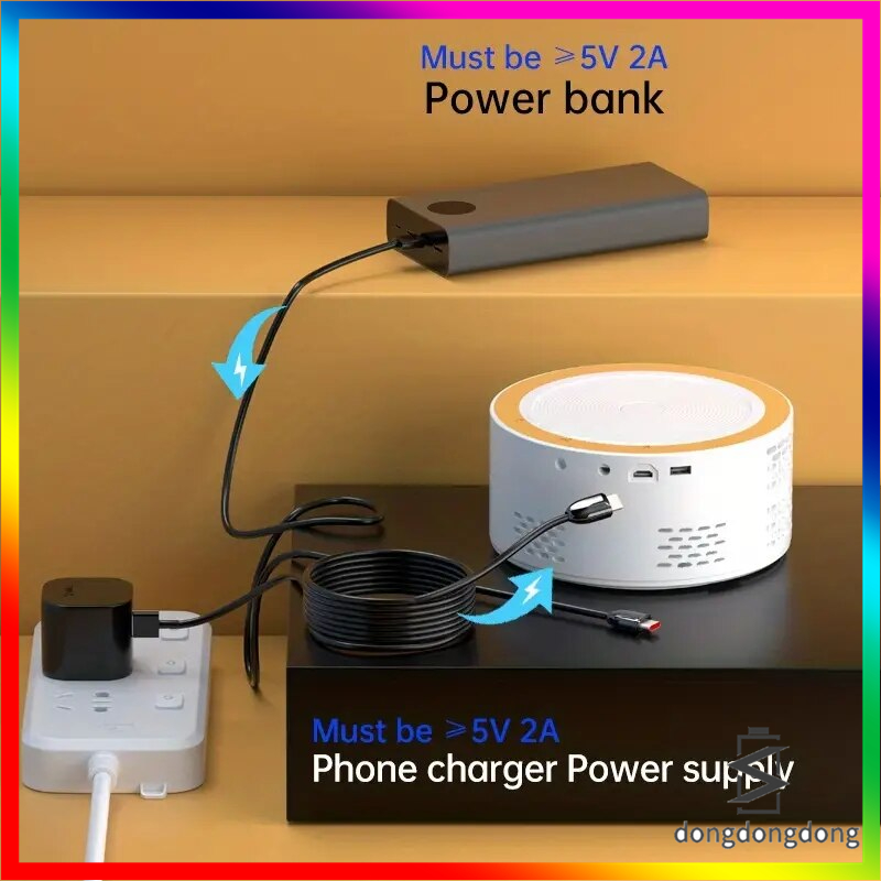 Salange Máy Chiếu Đèn led mini Hỗ Trợ Quay video 1080p usb Đồng Bộ Điện Thoại Thông Minh Cho Trẻ Em pk yt200