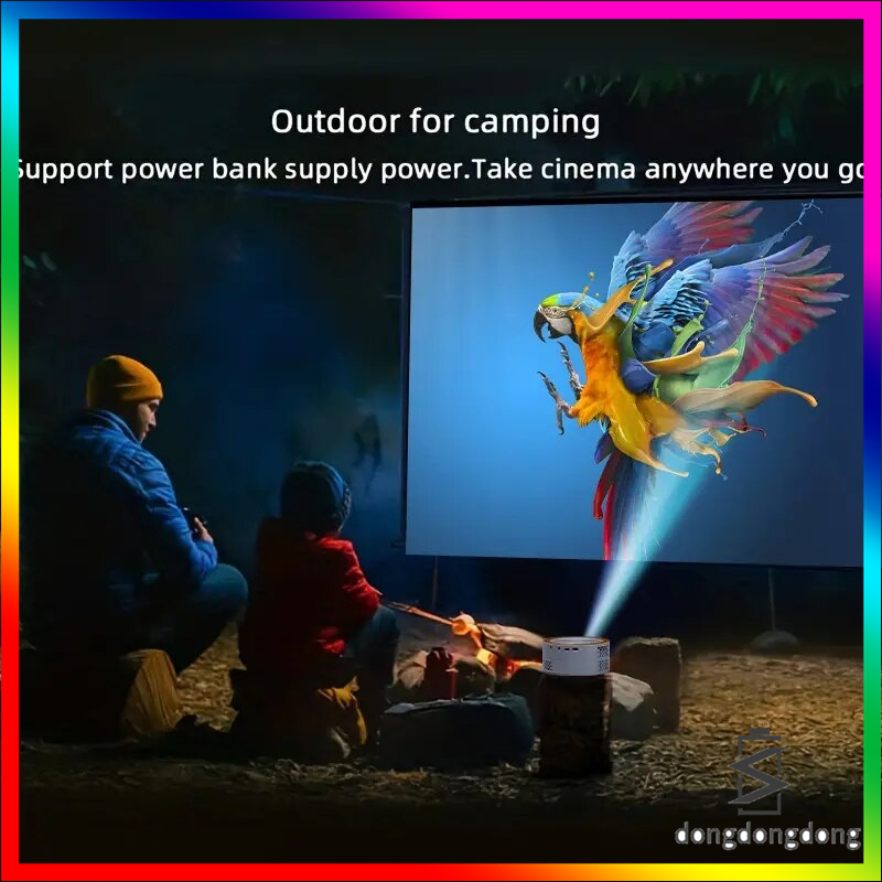 Salange Máy Chiếu Đèn led mini Hỗ Trợ Quay video 1080p usb Đồng Bộ Điện Thoại Thông Minh Cho Trẻ Em pk yt200