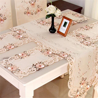 Khăn trải bàn thêu ren hoa trang nhã phong cách vintage Bàn thêu cổ điển cờ bàn trang trí nội thất vải chỗ ngồi khăn bàn hình chữ nhật