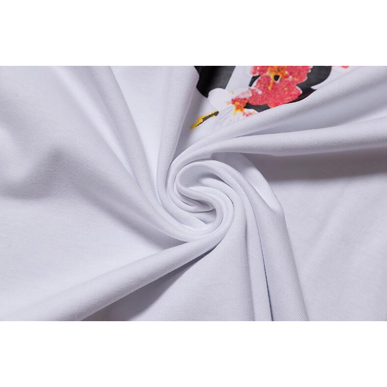 Áo Thun cotton Ngắn Tay Cổ Tròn In Họa Tiết Thời Trang Cho Nam Nữ