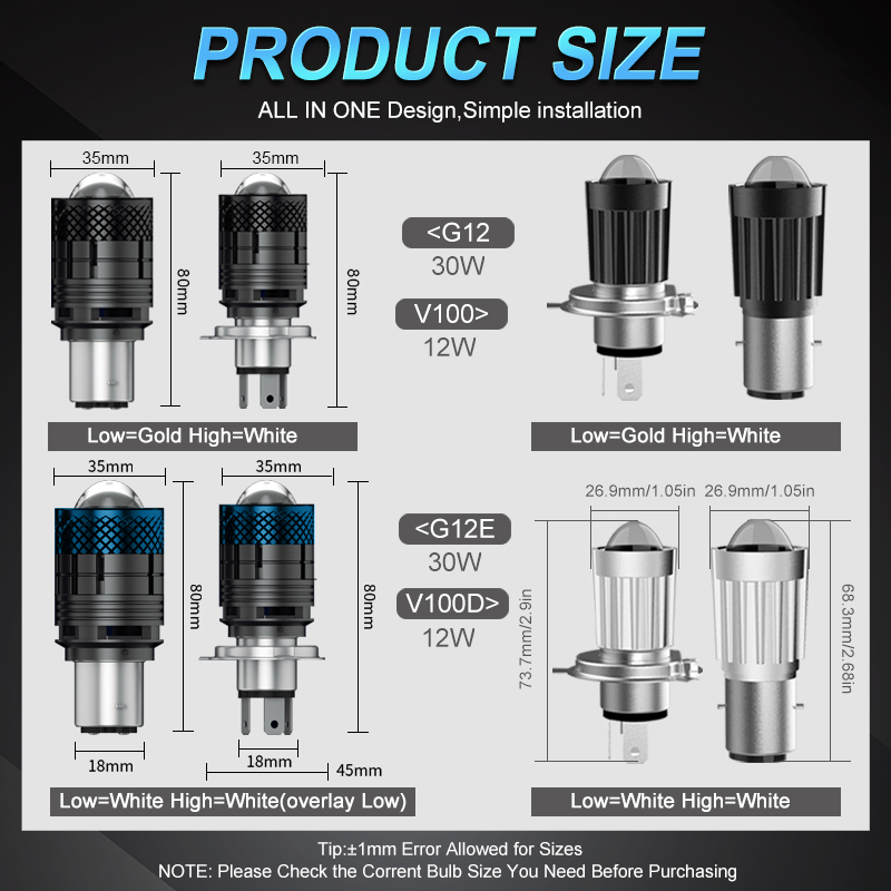 1 Đèn Pha Led H4 60W 12V 24V 3000K 6000K H4 16000LM Chuyên Dụng Cho Xe Hơi / Xe Tải