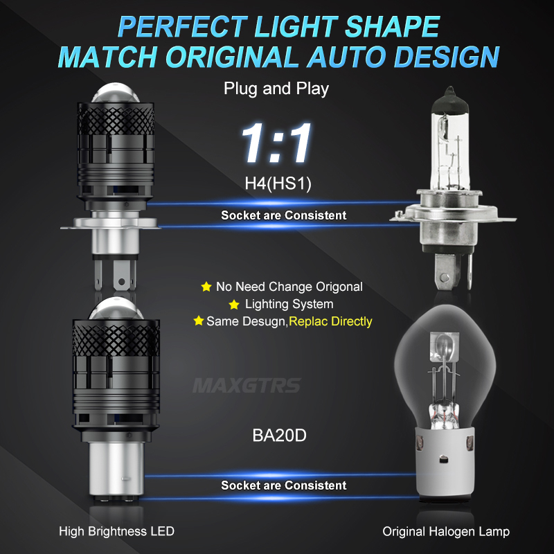 1 Đèn Pha Led H4 60W 12V 24V 3000K 6000K H4 16000LM Chuyên Dụng Cho Xe Hơi / Xe Tải