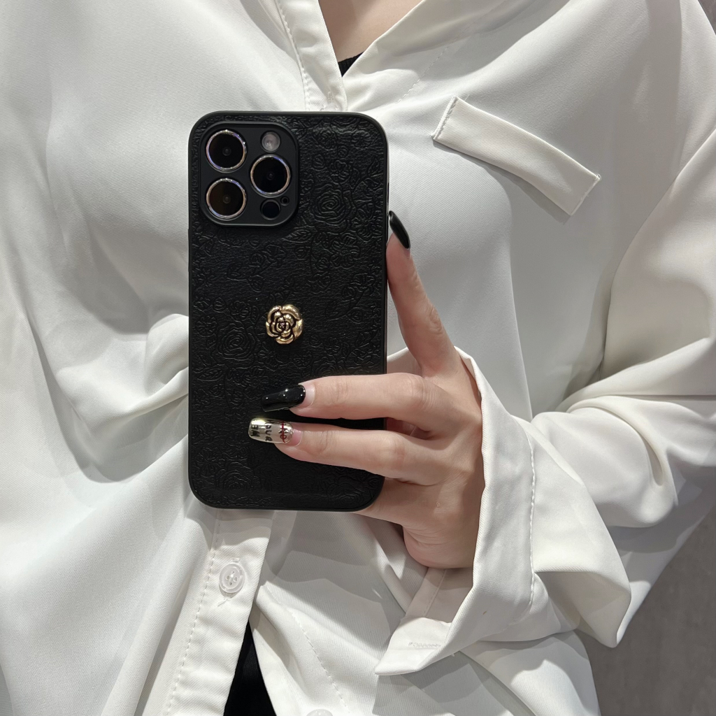 Ốp Điện Thoại Họa Tiết Hoa Trà 3d Xinh Xắn Cho iphone 14promax 13 pro max 12 pro max 15promax 15pro 11