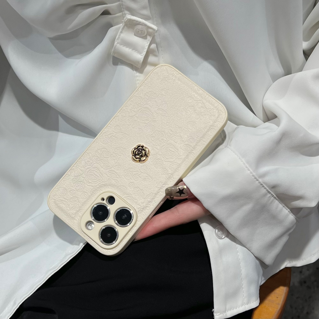 Ốp Điện Thoại Họa Tiết Hoa Trà 3d Xinh Xắn Cho iphone 14promax 13 pro max 12 pro max 15promax 15pro 11