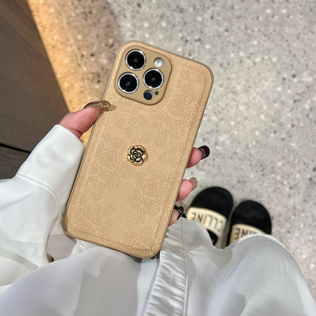 Ốp Điện Thoại Họa Tiết Hoa Trà 3d Xinh Xắn Cho iphone 14promax 13 pro max 12 pro max 15promax 15pro 11