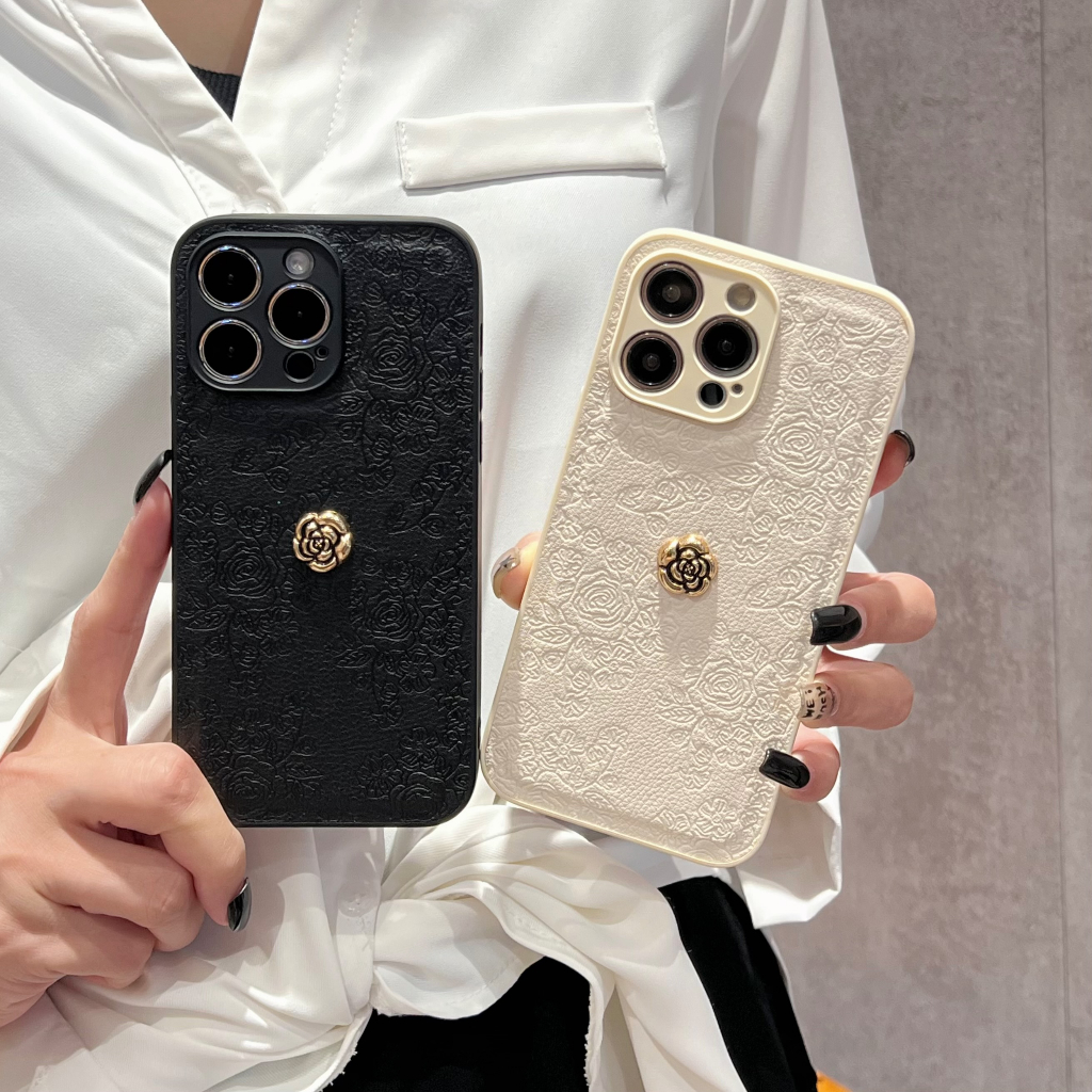 Ốp Điện Thoại Họa Tiết Hoa Trà 3d Xinh Xắn Cho iphone 14promax 13 pro max 12 pro max 15promax 15pro 11