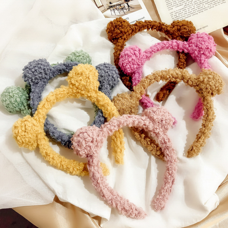 Mới Băng Đô Cài Tóc Tai Thỏ Bằng Lông Nhung Dễ Thương Xinh Xắn Cho Nữ