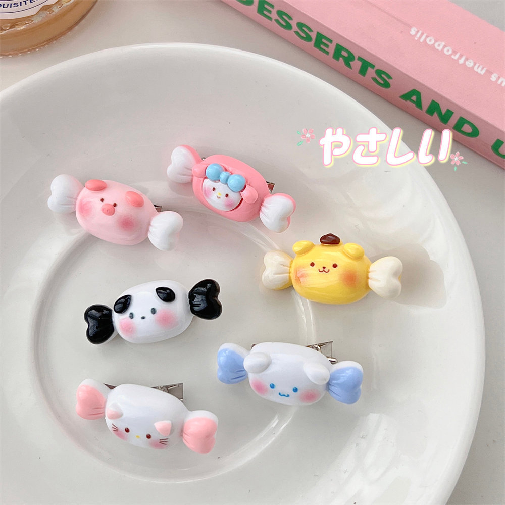 SANRIO Mới Set 1 / 6 Kẹp Tóc mini Họa Tiết Hoạt Hình Dễ Thương