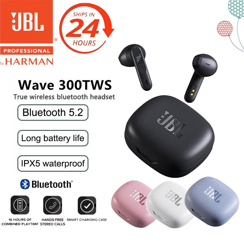 Tai Nghe Nhét Tai bluetooth jbl wave 300tws Âm Thanh Siêu Trầm Có Micro Và Phụ Kiện