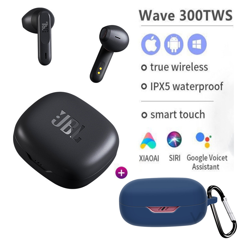 Tai Nghe Nhét Tai bluetooth jbl wave 300tws Âm Thanh Siêu Trầm Có Micro Và Phụ Kiện