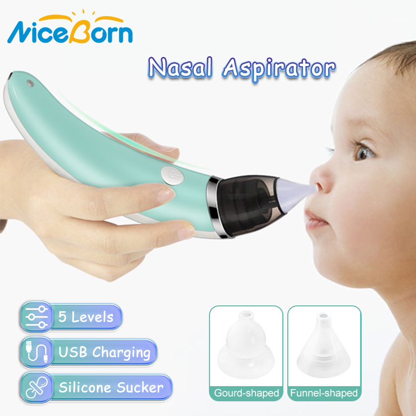 Niceborn Máy Hút Mũi Bằng silicone Nâng Cấp Điện An Toàn Cho Bé Sơ Sinh