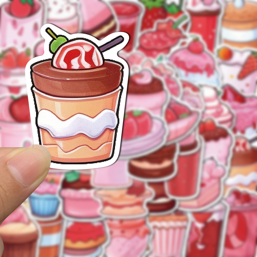 Bộ 50 Miếng Dán Chống Thấm Nước Họa Tiết Hoạt Hình Dễ Thương Trang Trí Điện Thoại / Máy Tính