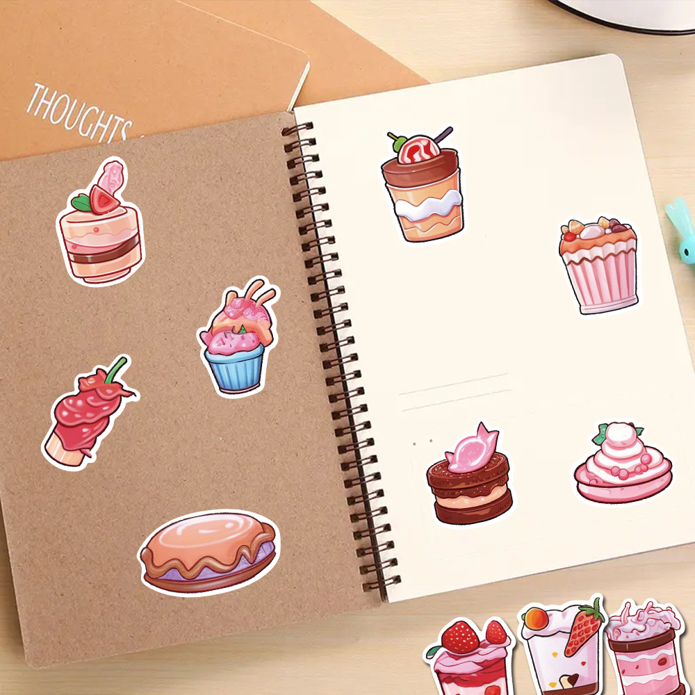 Bộ 50 Miếng Dán Chống Thấm Nước Họa Tiết Hoạt Hình Dễ Thương Trang Trí Điện Thoại / Máy Tính