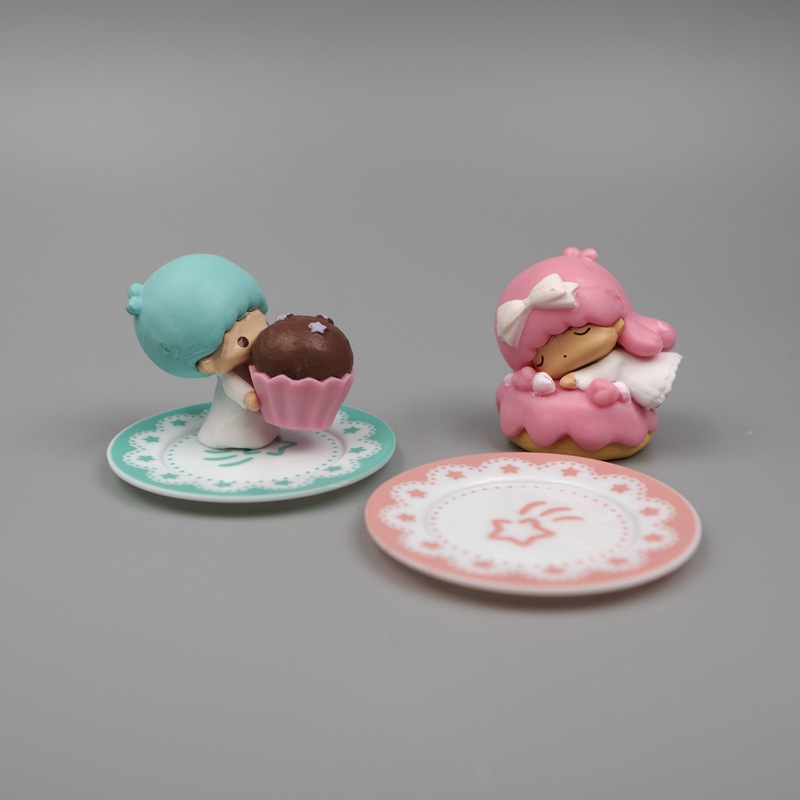 Bộ 5 Mô Hình Nhân Vật Hoạt Hình sanrio hello kitty 3-5cm