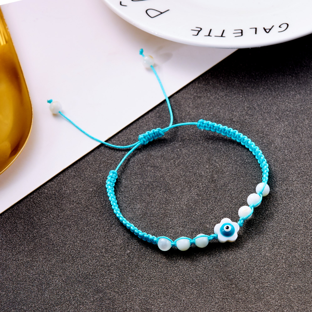 Vòng Tay Chuỗi Hạt May Mắn Hình Con Mắt Quỷ Kích Thước 16-28cm