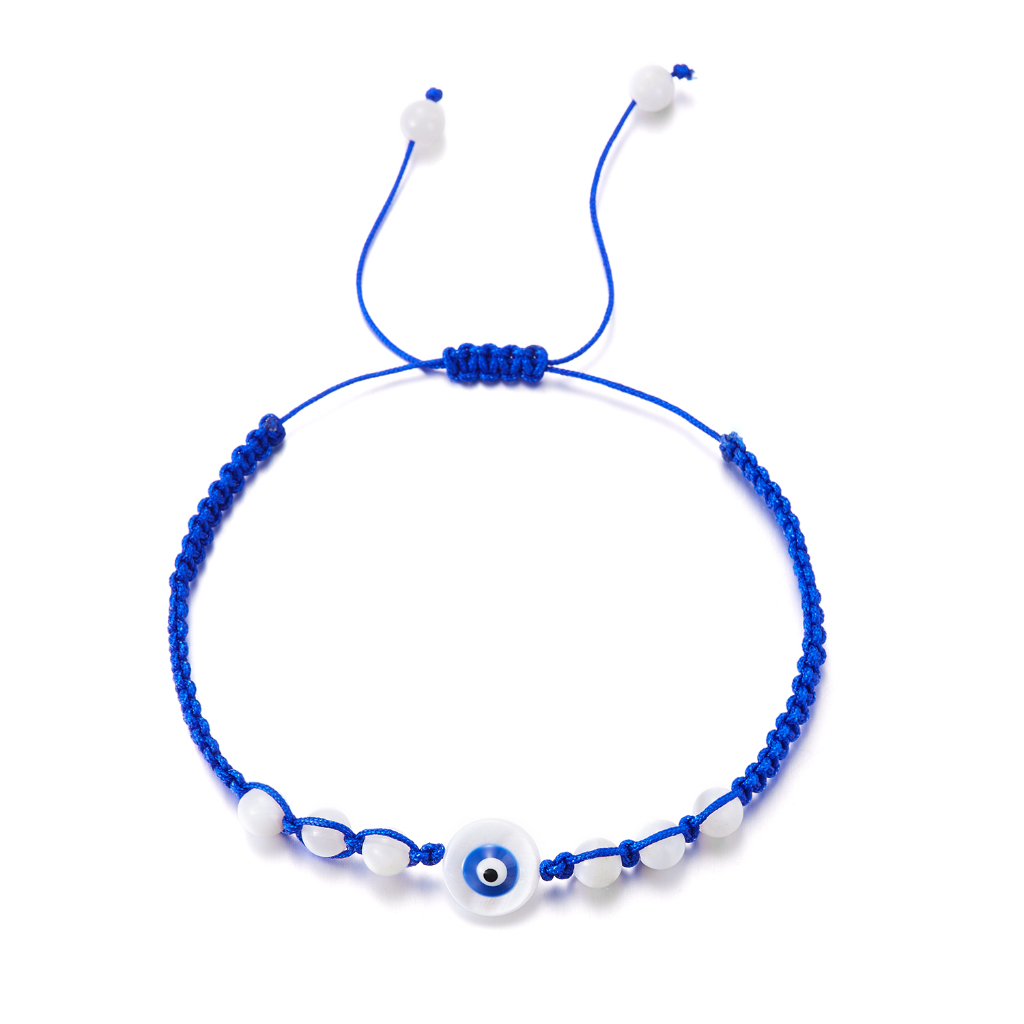 Vòng Tay Chuỗi Hạt May Mắn Hình Con Mắt Quỷ Kích Thước 16-28cm