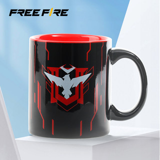 Combo cốc sứ FREE FIRE có quai họa tiết huyền thoại kèm thìa cao cấp 300ml