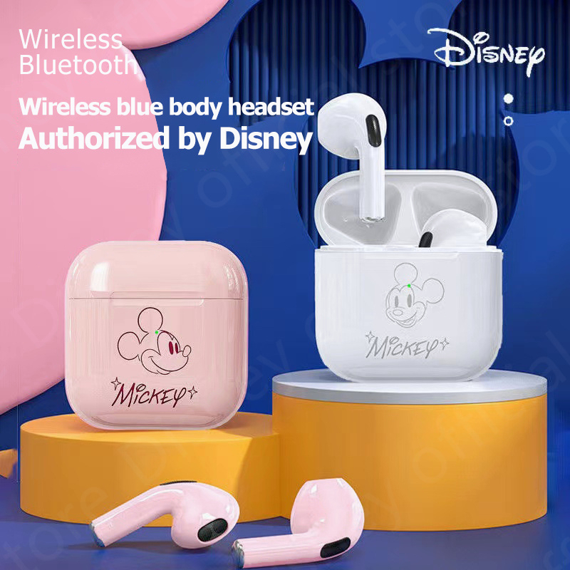 Tai Nghe Nhét Tai Bluetooth Disney Pro4  không dây Earphone Giảm Tiếng ồn dễ Thương ở chế độ Chờ Lâu Có Micrô Cho oxiaomi