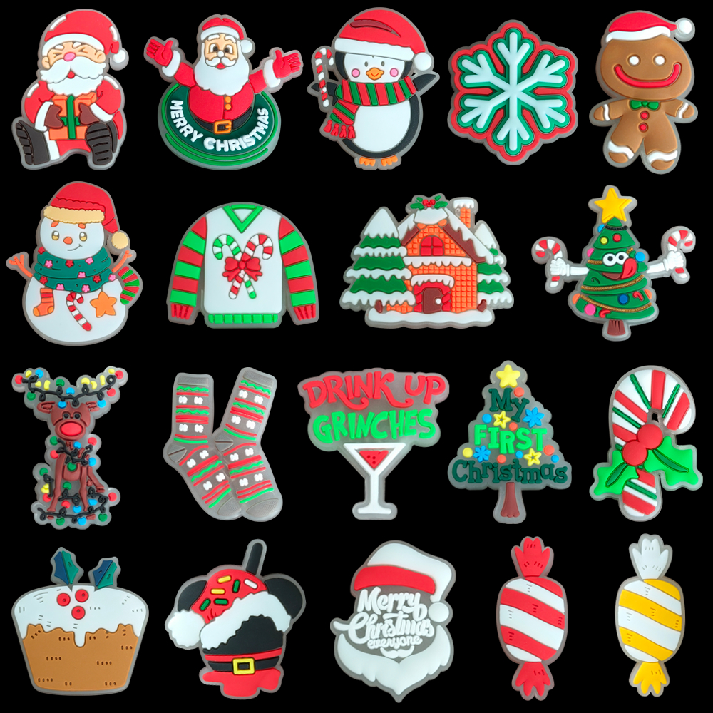 1 Chiếc Kẹo Giáng Sinh Huỳnh Quang Ông Già Noel Người Tuyết Croc JIBZ Chính Hãng Làm Quà Tặng Cho Bạn Bè