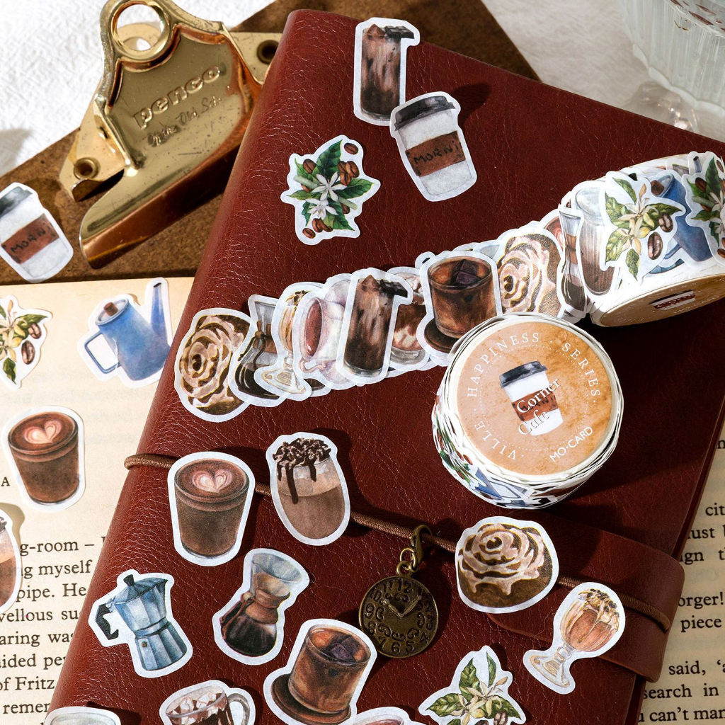 Set 100 Miếng Dán Washi Hình Bướm Phong Cách Vintage Trang Trí Sổ Tay/Sổ Tay