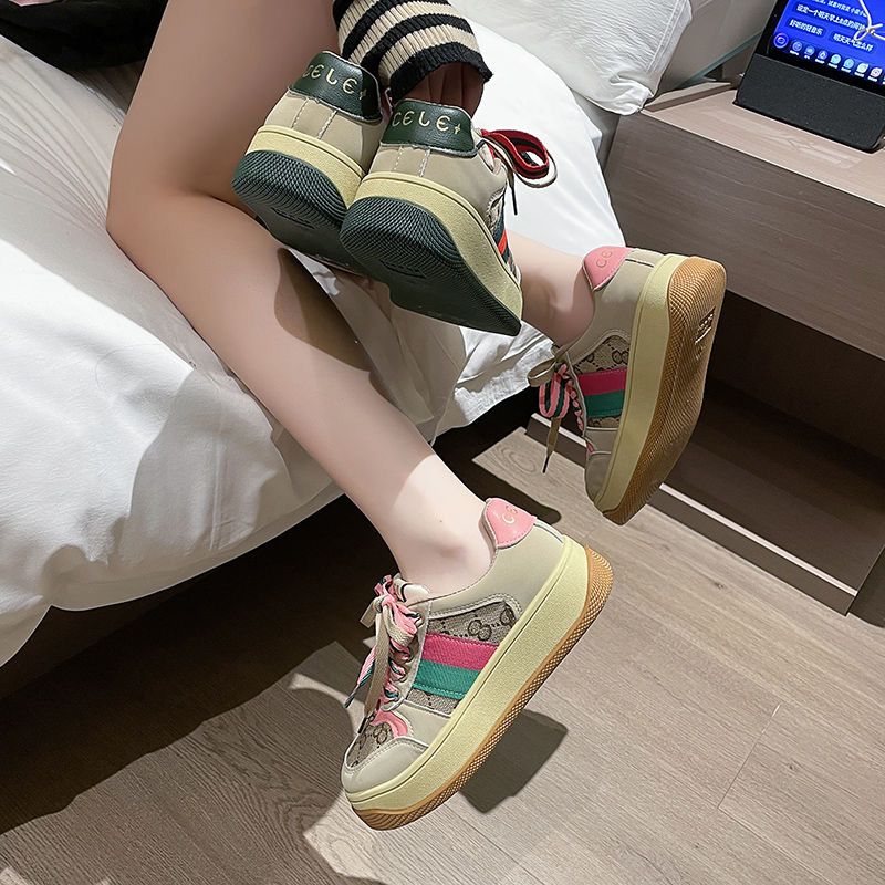 Giày Thể Thao Chống Trượt Thoáng Khí Thoải Mái Màu Sắc Thời Trang Phong Cách Hàn Quốc Cho Nữ
