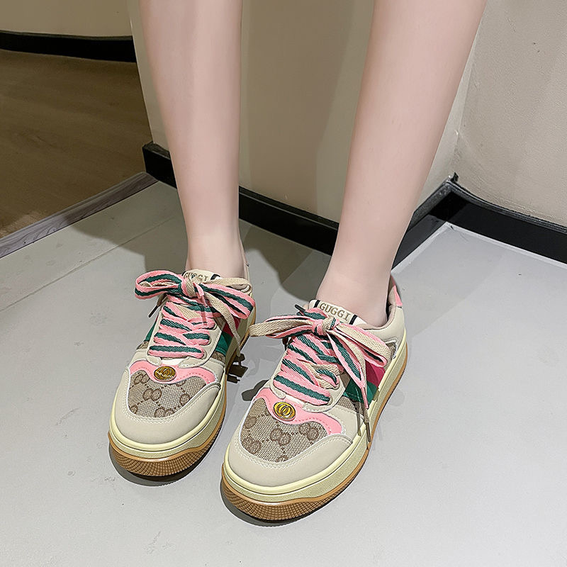 Giày Thể Thao Chống Trượt Thoáng Khí Thoải Mái Màu Sắc Thời Trang Phong Cách Hàn Quốc Cho Nữ