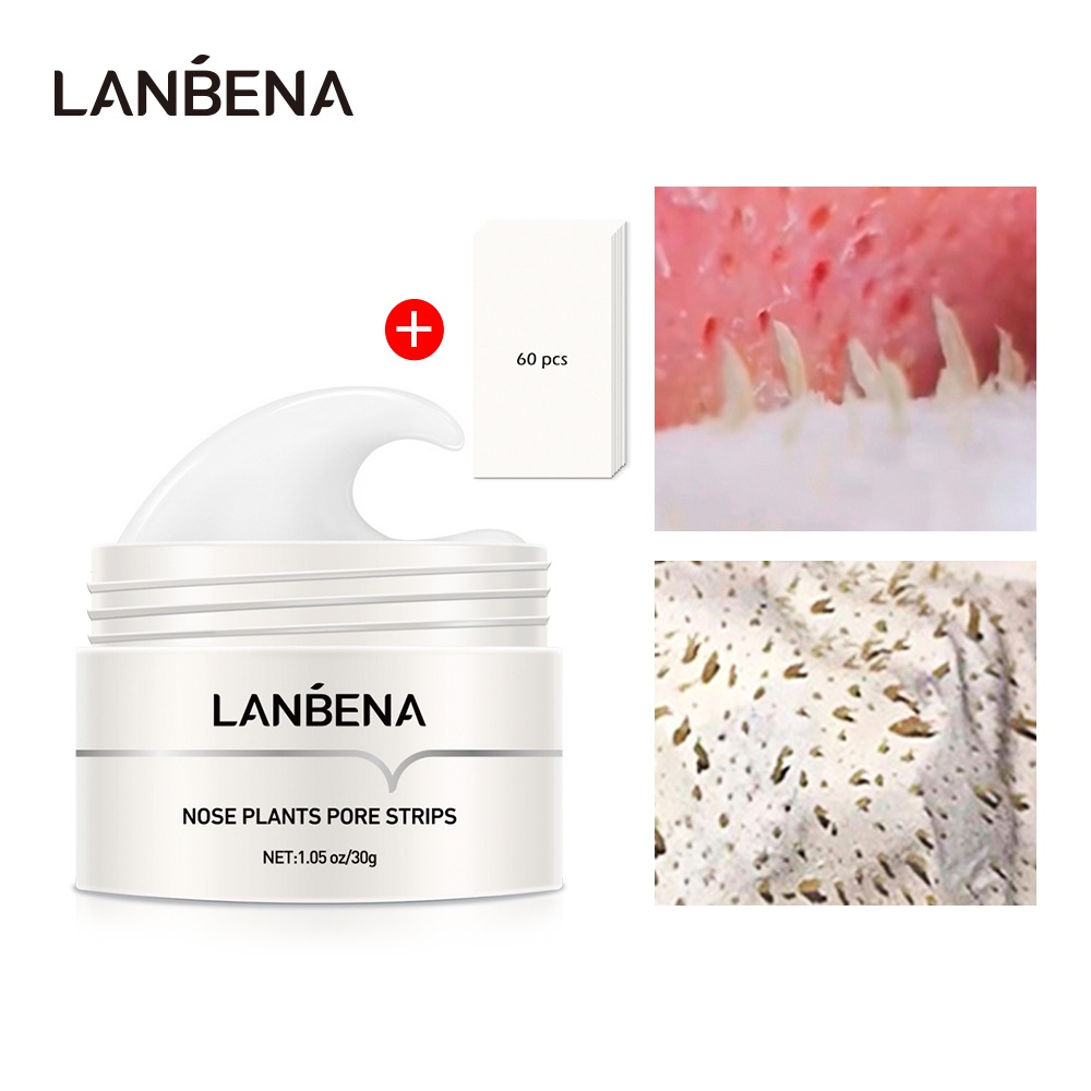 Lanbena Lột Mụn đầu đen Mặt Nạ Loại Bỏ Mụn đầu đen Cho Mũi Và Miếng Lột Mụn Hiệu Quả