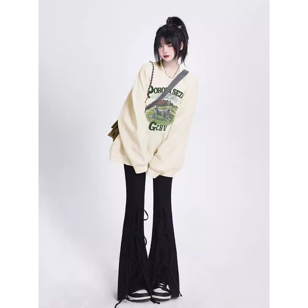 Rdgf Áo sweater Chui Đầu Tay Dài oversize Phong Cách Hàn Quốc Cho Nữ